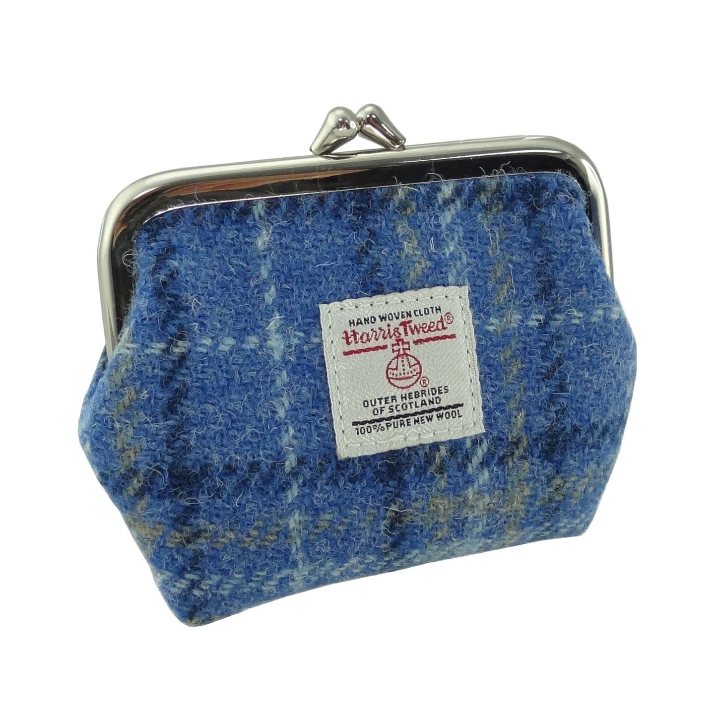 Harris Tweed "Eigg" Small Clasp Purse - light blue
