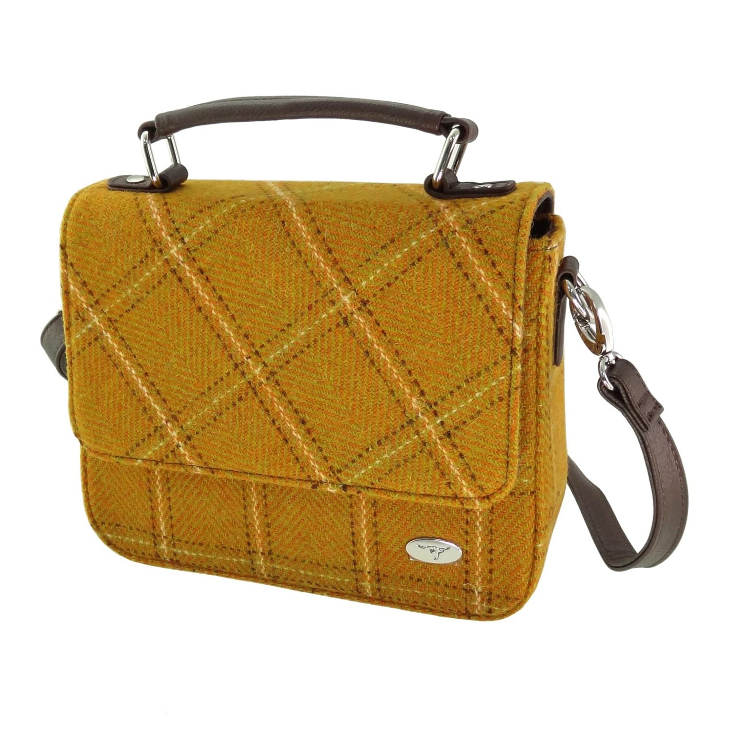Harris Tweed "Thurso" Bag - mustard