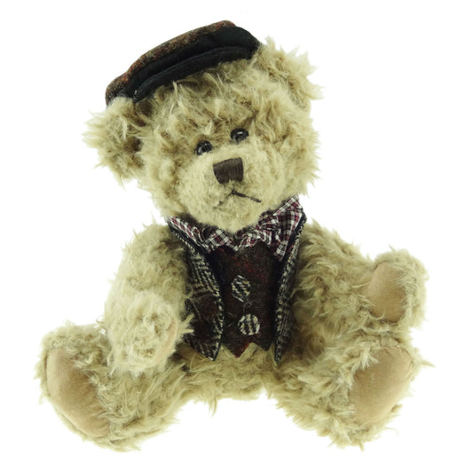Boy Teddy Bear in Harris Tweed - Green
