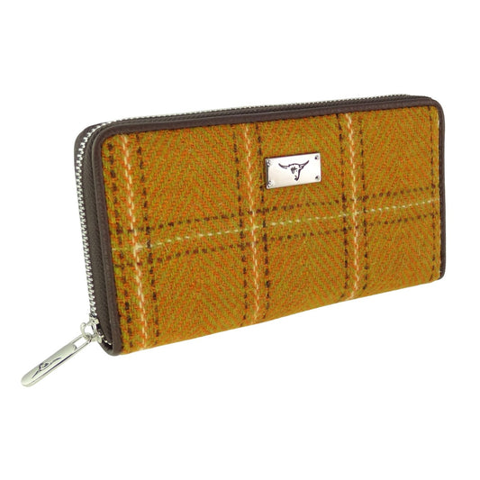 Harris Tweed "Staffa" Purse - mustard