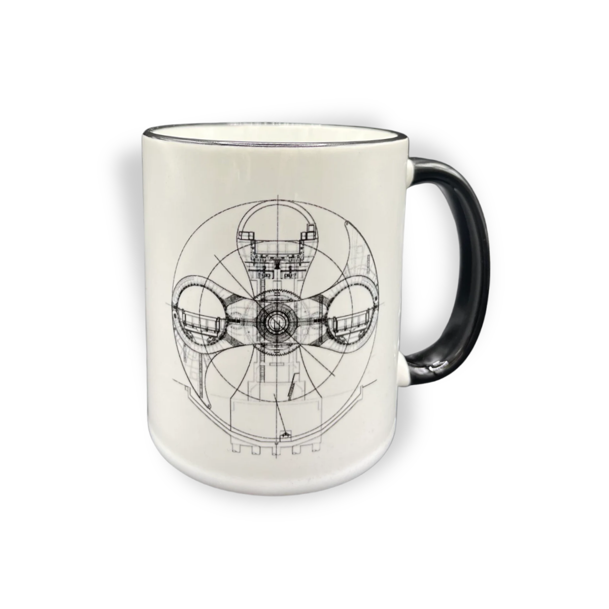 TFW Blueprint Black Handle Mug