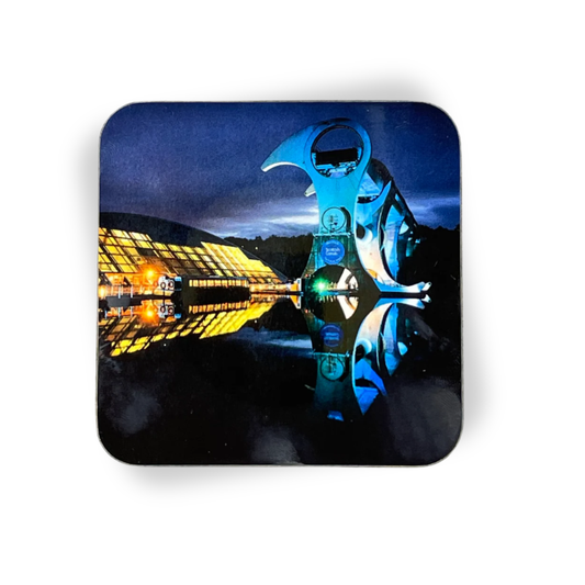 The Falkirk Wheel at night time coaster