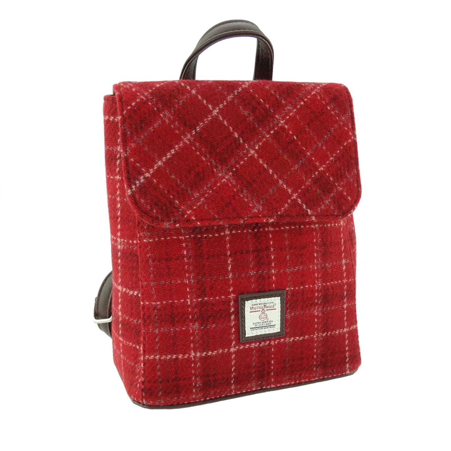 Harris Tweed "Tummel" Backpack - red check